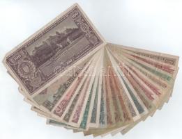 Vegyes 21db-os magyar Pengő és Forint bankjegytétel T:F-G