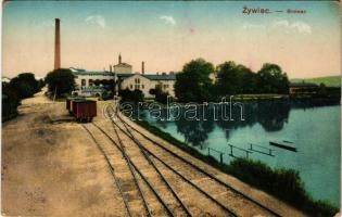 1915 Zywiec, Saybusch; Browar / brewery, beer factory, industrial railway (Rb)
