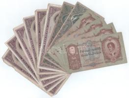 Vegyes 11db-os pengő bankjegy tétel T:F,VG