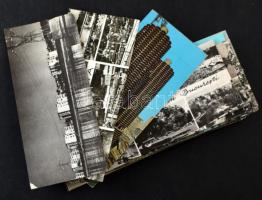 68 db MODERN külföldi város képeslap, főleg nagyalakú, mind portóbélyeggel / 68 modern foreign town postcards, mainly large sized