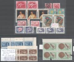 8 klf bélyeg színváltozatokkal, 4 bélyeg színeltolódással + 4 négyestömb lemezhibákkal, 3 stecklapon