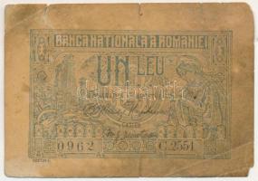 Románia 1915. 1L T:VG Romania 1915. 1 Leu C:VG Krause P#17