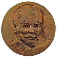 1975. "Északmagyarországi Állami Építőipari Vállalat - Eredményes munkáért / Lenin" kétoldalas, öntött bronz emlékérem (89mm) T:AU