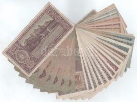 Vegyes 32db-os magyar, főleg Pengő bankjegyből álló tétel T:F-G