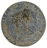 1955. "Urak országából - dolgozó nép országa - 1945 / Szabad országban virágzó mezőgazdaság - 1955" kétoldalas Zn emlékérem (85mm) T:VF, oxidáció