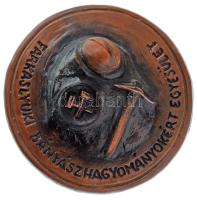 1970 k. "Farkaslyuki Bányászhagyományokért Egyesület" kerámia emlékérem (123mm) T:AU