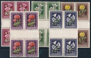 1950 Virág I. sor ívközéprészes négyestömbökben (40.000)