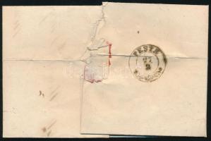 1847 Portós levél tartalommal "NAGY VÁRAD" - "PESTH"