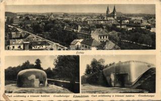 Komárom with czech fortress in Erzsébetsziget