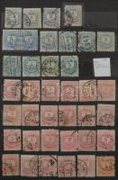 915 db Krajcáros bélyeg, köztük néhány kivágás, egykörös bélyegzések, összefüggések is, 8 lapos köze...