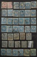 915 db Krajcáros bélyeg, köztük néhány kivágás, egykörös bélyegzések, összefüggések is, 8 lapos köze...