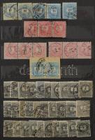 915 db Krajcáros bélyeg, köztük néhány kivágás, egykörös bélyegzések, összefüggések is, 8 lapos köze...