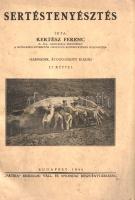 Kertész Ferenc: Sertéstenyésztés. 21 képpel. Budapest, 1946. Pátria Irodalmi Vállalat és Nyomdai Rt. 88 p. Kertész Ferenc (1901-1972) agrármérnök, állattenyésztő, a Hússertéstenyésztők Országos Egyesületének igazgatója. Szövegközti és egész oldalas felvételekkel és ábrákkal illusztrált szakmunkájának első kiadása 1940-ben jelent meg, példányunk a harmadik, átdolgozott kiadásból való. A címlap alján és a belív néhány oldalon halvány foltosság. Fűzve, illusztrált, enyhén sérült, kissé foltos kiadói borítóban.