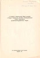 A középkori Magyarország főpapi pecsétjei a Magyar Tudományos Akadémia Művészettörténeti Kutató Csoportjának pecsétmásolat-gyűjteménye alapján. Szerkesztette: Bodor Imre. [Írta: Bodor Imre, Fügedi Erik, Takács Imre]. (Dedikált.) Budapest, 1984. MTA Művészettörténeti Kutató Csoport (MTA Sokszorosító). 75 + [3] p. + 14 t. (kétoldalas táblák I-XXVIII-ig számozva). Egyetlen kiadás. Dedikált: "Szamosné Magdusnak szeretettel: Bodor Imre. 1984. szept. 17". Kiadványunk a középkori oklevelek hitelesítésre szolgáló főpapi pecsétek világába vezet be, bevezetőjében a középkori pecséthasználatról írt rövid tanulmánnyal, majd az 1400-1526 között használt pontifikális (főpapi) pecsétek részletes ismertetésével. A szöveges tételismertető után az egyházi pecsétgyűjtemény képanyaga. Fűzve, enyhén sérült, kissé kopott kiadói borítóban. Ritka.