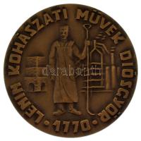 1970 k. "Lenin Kohászati Művek Diósgyőr 1770" egyoldalas bronz emlékérem (62mm) T:AU