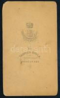 cca 1865 Kolozsvár (Cluj), látkép a Szent Mihály-templommal és a Pannonia szállodával, keményhátú fo...