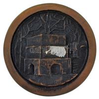 1976. "Hetvenöt éves a Vasgyári Kórház 1976" kétoldalas, öntött bronz plakett (100mm) T:XF...