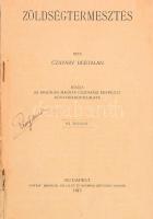 Czapáry Bertalan: Zöldségtermesztés 94 ábrával. Bp. 1913, Országos Magyar Gazdasági Egyesület. 166 l. Számos szövegközti képpel illusztrálva. Fűzve, illusztrált kiadói papírkötésben, borító nélkül