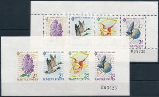 1964 Bélyegnap Monográfia blokkpár, a fogazott kisméretű sorszámmal (14.000)
