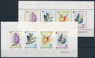 1964 Bélyegnap Monográfia blokkpár, a vágott blokk kisméretű sorszámmal (14.000)