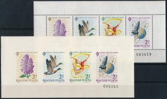 1964 Bélyegnap Monográfia blokkpár, minkettő kis méretű sorszámmal (16.000)