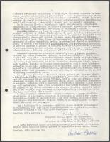 1987 Püski Sándor (1911-2009) könyvkiadó gépelt levele, autográf aláírásával Molnár József (1918-200...