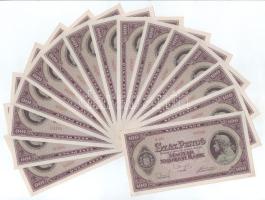 1945. 100P (15x) sorszámkövetők "E 091 053775 - E 091 053789" T:AU, sarokhajlás, az utolsó db AU-XF, hajtatlan Adamo P18