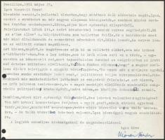 1951 Posillipo, Márai Sándor (1900-1989) író levele autográf aláírásával, Molnár József (1918-2009) ...