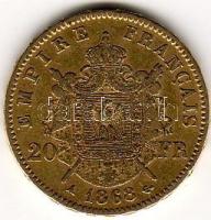 Franciaország 1868 20Fr "Napoleon" 6,4516g arany T:3+   aranyáron !