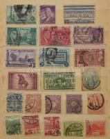 USA, Japán, Kína stb. régi bélyegek 8 lapos, közepes berakóban