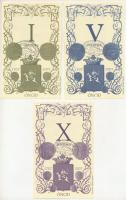 2007. Ónod I Poltura + V Poltura + X Poltura, mind sorszám nélkül, mindegyik előlapján "Az 1707. évi ónodi országgyűlés 300. évfordulója" felülbélyegzéssel, mindegyik a hátlapján "Ónod Község Önkormányzata" felülbélyegzéssel T:UNC,AU