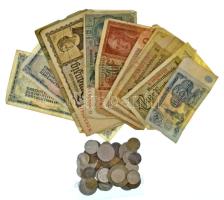 46db-os külföldi érme- és 20db-os külföldi bankjegytétel, közte Német Harmadik Birodalom 1939. 20M T:vegyes 46pcs foreign coin and 20pcs foreign banknote lot, within German Third Reich 1939. 20 Reichsmark C:mixed