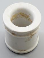 Zsolnay porcelán krémes tégely, jelzett, kopással, m: 5,5