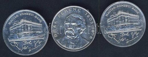 1992-94. 200Ft Ag "MNB" (2x) + "Deák" (1x) T:2,2- k