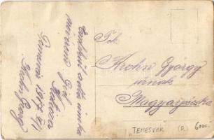 1917 Temesvár, Timisoara; hölgy / lady. photo (kopott sarkak / worn corners)
