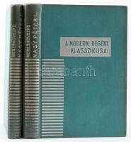 [Merezskovszkij, Dmitrij Szergejevics] Mereskovszkij: Nagy Péter. Történelmi regény. I-II. köt. Ford.: Benedek Marcell. A Modern Regény Klasszikusai. Bp., é.n. [192?], Dante, 288 p.; 283+(1) p. Kiadói ezüstözött egészvászon-kötés, nagyrészt jó állapotban.