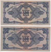 1945. 500P "K 040 009202" magyar "N" betű orosz "P" helyett + helyes s...