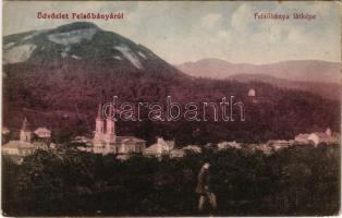 1913 Felsőbánya, Baia Sprie; látkép. Dacsek Péter kiadása / general view (EK)