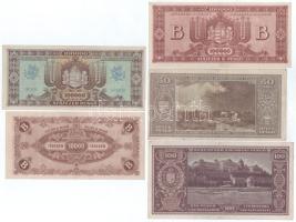 1945-1946. 50P-100.000BP (9xklf) T:F közte szép papír