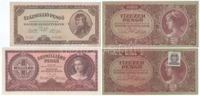 1945-1946. 50P-100.000BP (9xklf) T:F közte szép papír