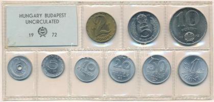 1972. 2f-10Ft (9xklf) érmés forgalmi sor fóliatokban T:UNC Adamo FO5
