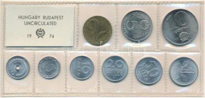 1974. 2f-10Ft (9xklf) érmés forgalmi sor fóliatokban T:UNC Adamo FO7