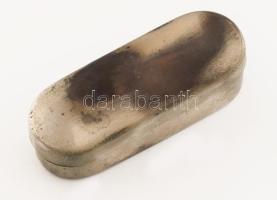 Antik fecskendő, fémdobozban, h: 10 cm