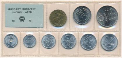 1979. 2f-10Ft (9xklf) érmés forgalmi sor fóliatokban T:UNC Adamo FO12