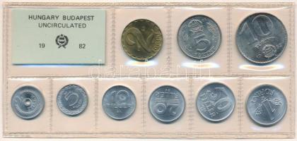 1982. 2f-10Ft (9xklf) érmés forgalmi sor fóliatokban T:UNC Adamo FO15