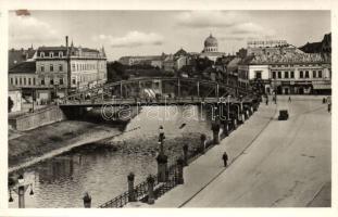 Nagyvárad with synagogue, the shop of Dezső Friedmann and the Deutsch textile warehouse