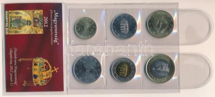 2012. 5Ft-200Ft (6xklf) "MAGYARORSZÁG" forgalmi sor fólia tokos szettben T:UNC