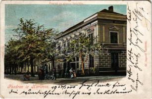 1900 Károlyváros, Karlovac; Pogled na glavno setaliste / nagy kávéház / café (EM)