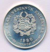 Bognár György (1944-) 1988. "MÉE Gyöngyösi Csoport - Aradi Vértanúk / Knezich Károly" kétoldalas, jelzett Ag emlékérem kapszulában (34,50g/0.640/42,5 mm) T:UNC Adamo GS6