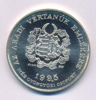 Bognár György (1944-) 1995. "MÉE Gyöngyösi Csoport - Aradi Vértanúk / Török Ignác" kétoldalas, jelzett Ag emlékérem kapszulában (34,50g/0.640/42,5 mm) T:AU, pici folt Adamo GS14